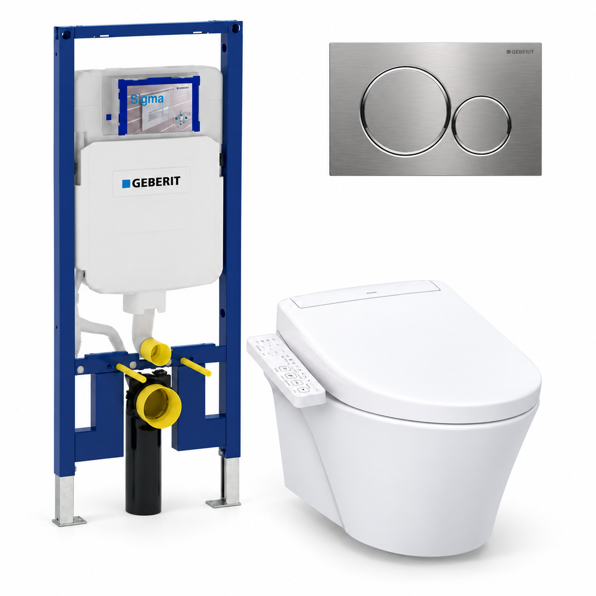 TOTO AP WASHLET and Geberit wall-hung toilet complete kit TG-AP-S2-24-115882SN1