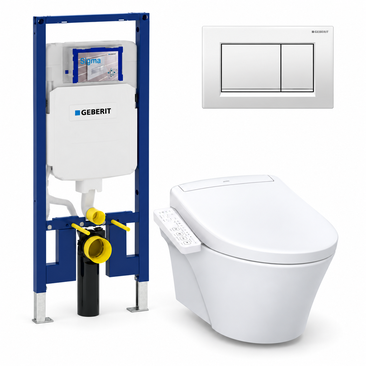 TOTO AP WASHLET and Geberit wall-hung toilet complete kit TG-AP-S2-24-115883111