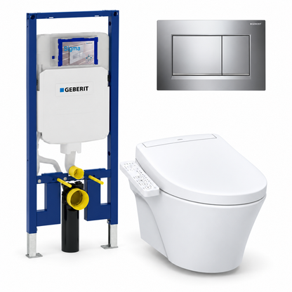 TOTO AP WASHLET and Geberit wall-hung toilet complete kit TG-AP-S2-24-115883KH1