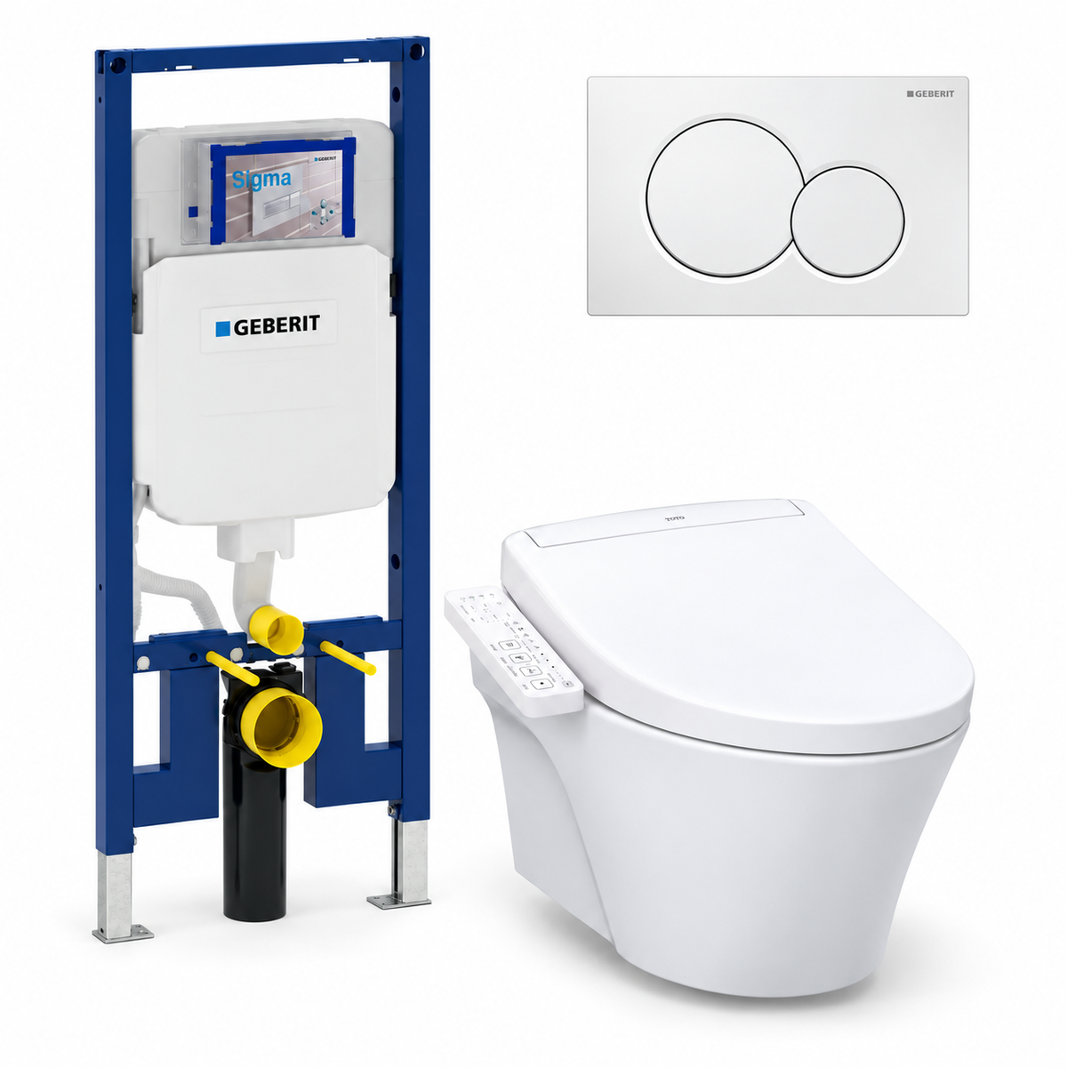 TOTO AP WASHLET and Geberit wall-hung toilet complete kit TG-AP-S2-26-115770115