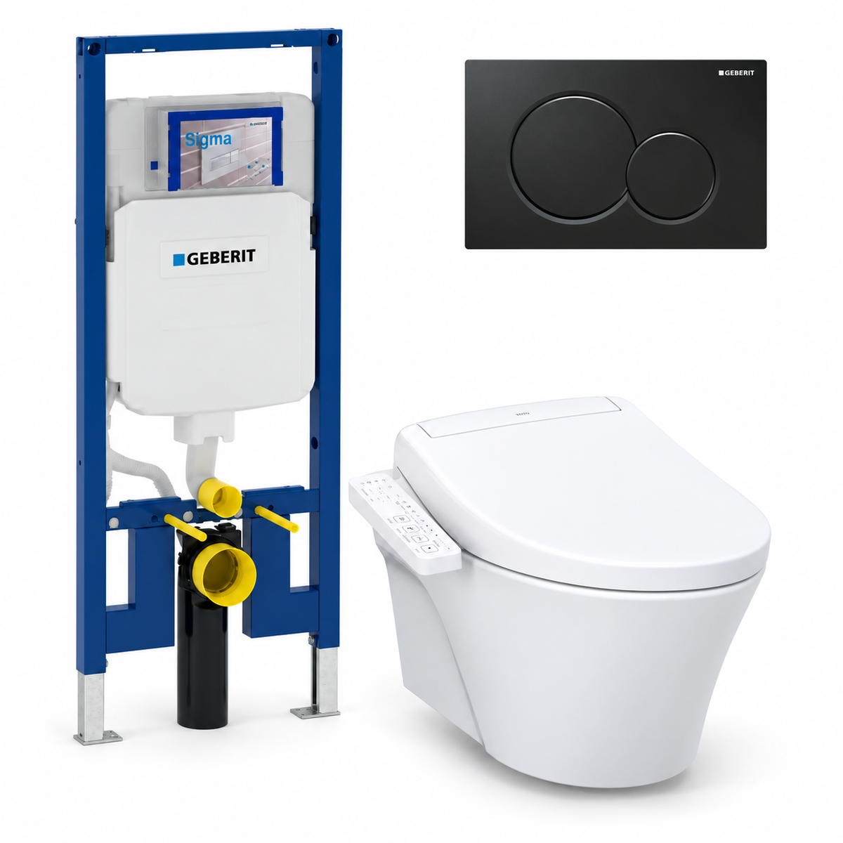 TOTO AP WASHLET and Geberit wall-hung toilet complete kit TG-AP-S2-26-115770DW5