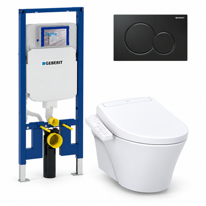 TOTO AP WASHLET and Geberit wall-hung toilet complete kit TG-AP-S2-26-115770DW5
