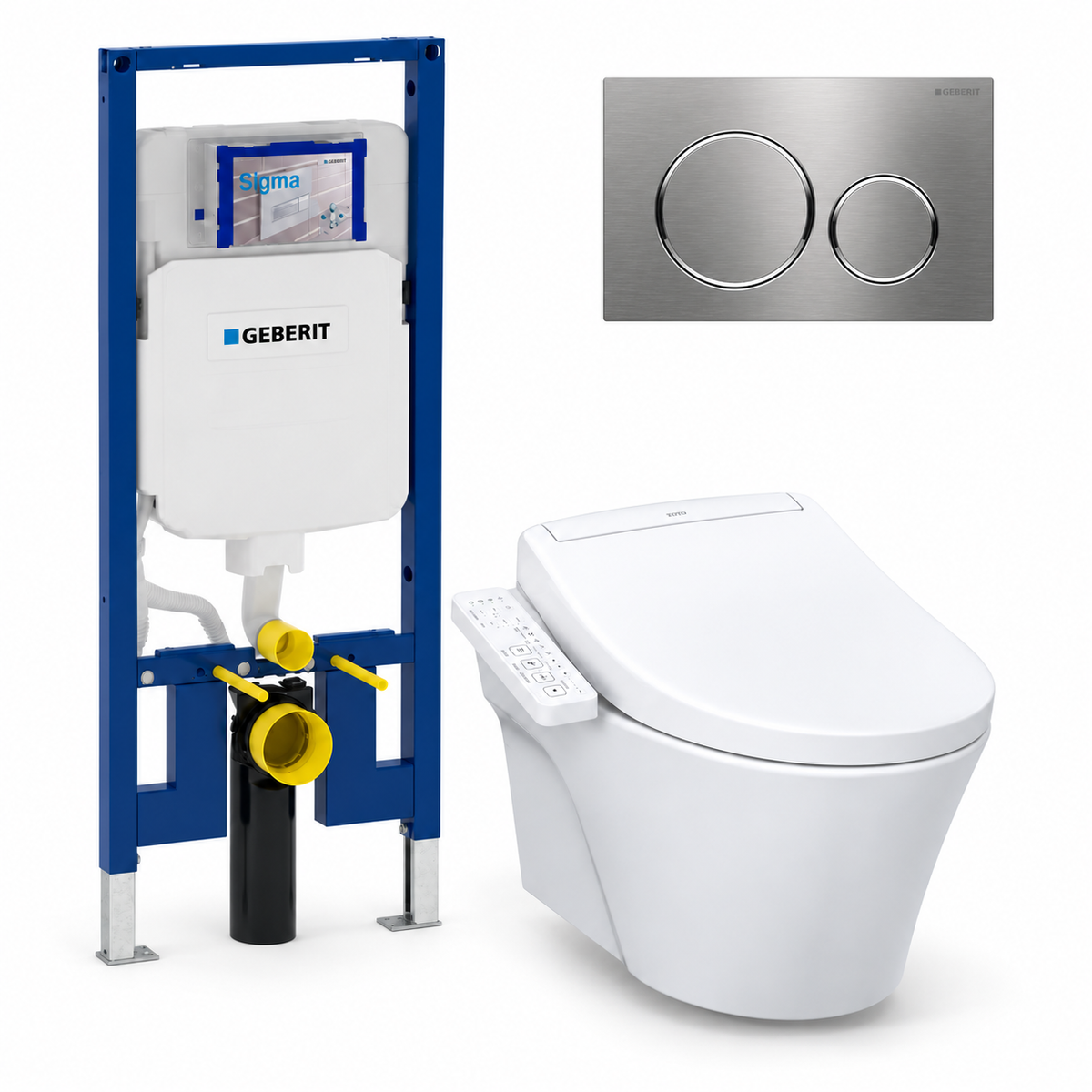 TOTO AP WASHLET and Geberit wall-hung toilet complete kit TG-AP-S2-26-115882SN1