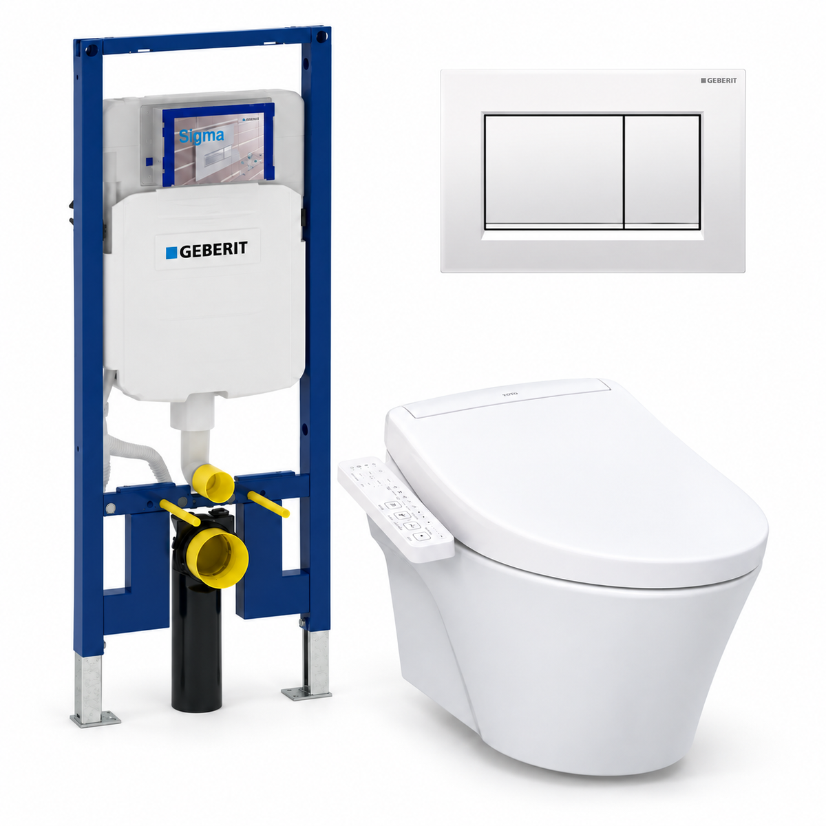 TOTO AP WASHLET and Geberit wall-hung toilet complete kit TG-AP-S2-26-115883111