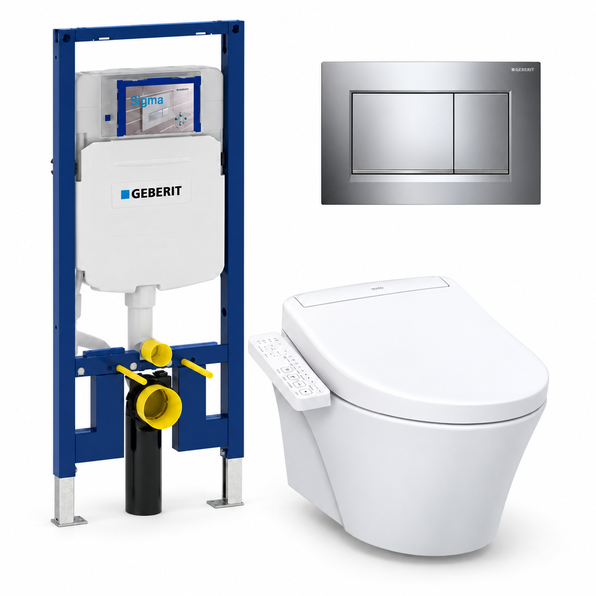 TOTO AP WASHLET and Geberit wall-hung toilet complete kit TG-AP-S2-26-115883KH1