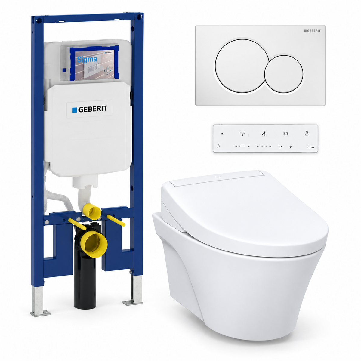 TOTO AP WASHLET and Geberit wall-hung toilet complete kit TG-AP-S5-24-115770115