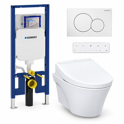 TOTO AP WASHLET and Geberit wall-hung toilet complete kit TG-AP-S5-24-115770115