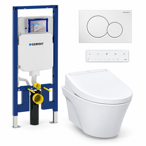 TOTO AP WASHLET and Geberit wall-hung toilet complete kit TG-AP-S5-24-115770115