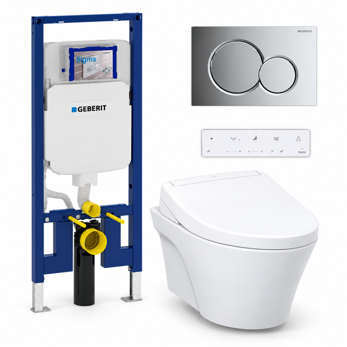 TOTO AP WASHLET and Geberit wall-hung toilet complete kit TG-AP-S5-24-115770215