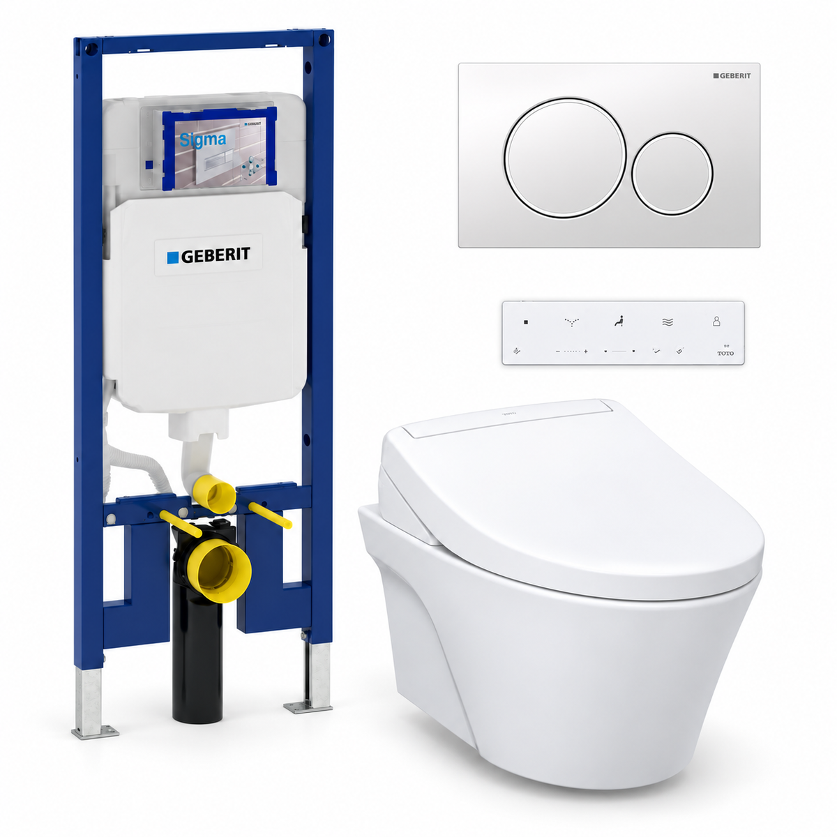 TOTO AP WASHLET and Geberit wall-hung toilet complete kit TG-AP-S5-24-115882111