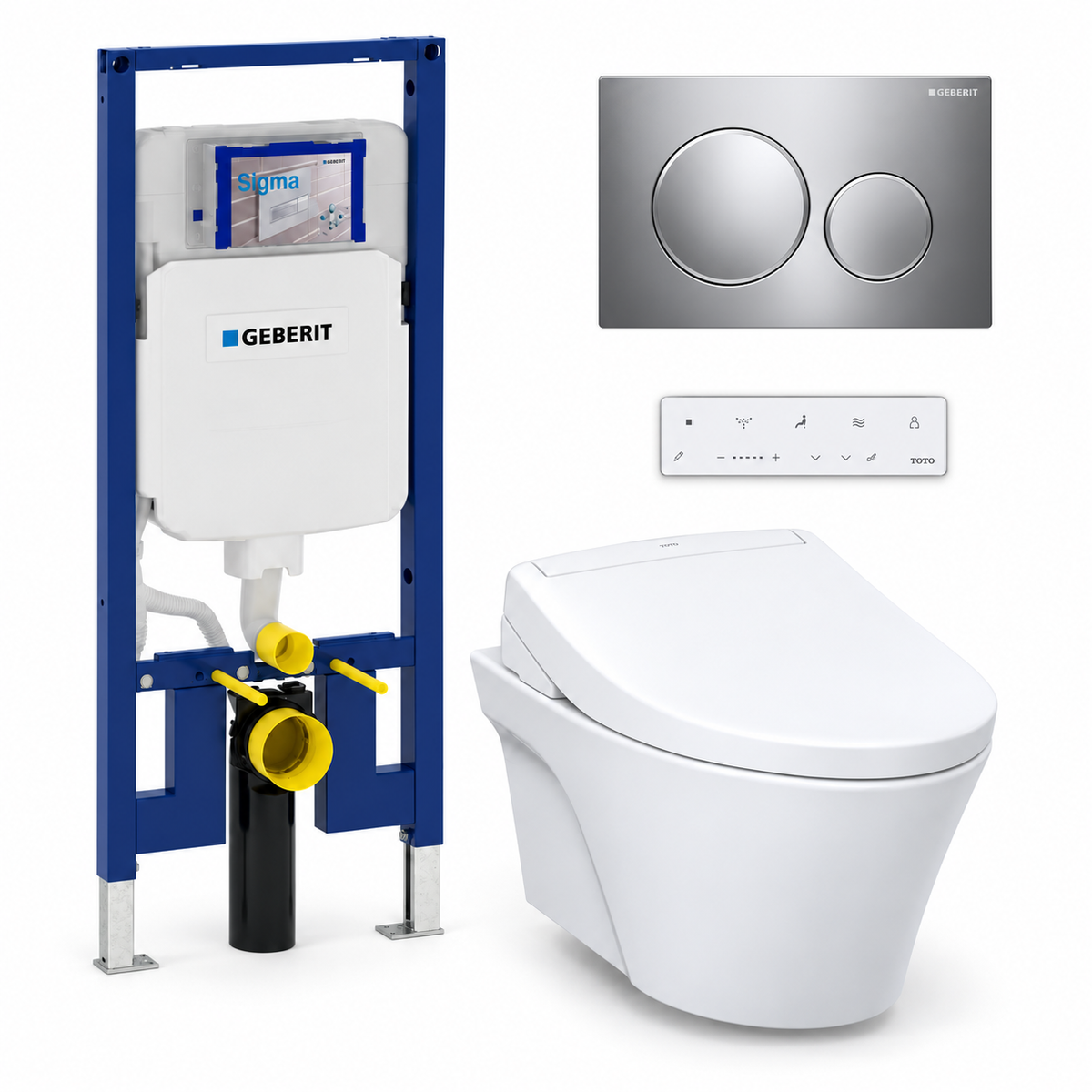 TOTO AP WASHLET and Geberit wall-hung toilet complete kit TG-AP-S5-24-115882KH1