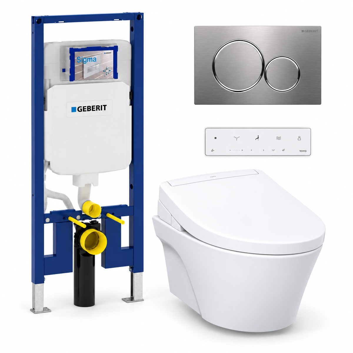 TOTO AP WASHLET and Geberit wall-hung toilet complete kit TG-AP-S5-24-115882SN1