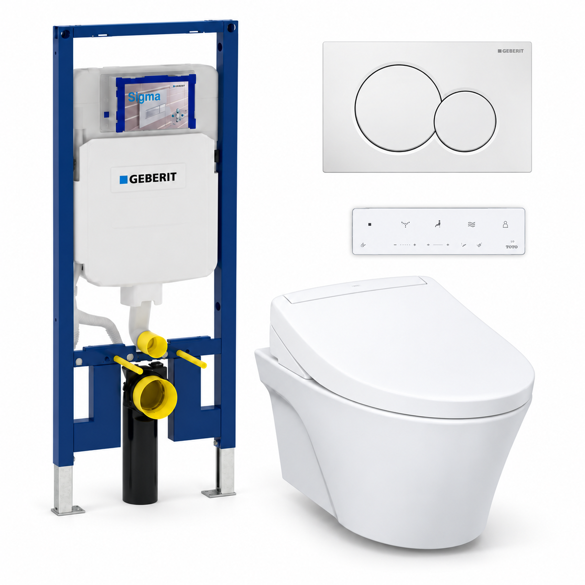 TOTO AP WASHLET and Geberit wall-hung toilet complete kit TG-AP-S5-26-115770115