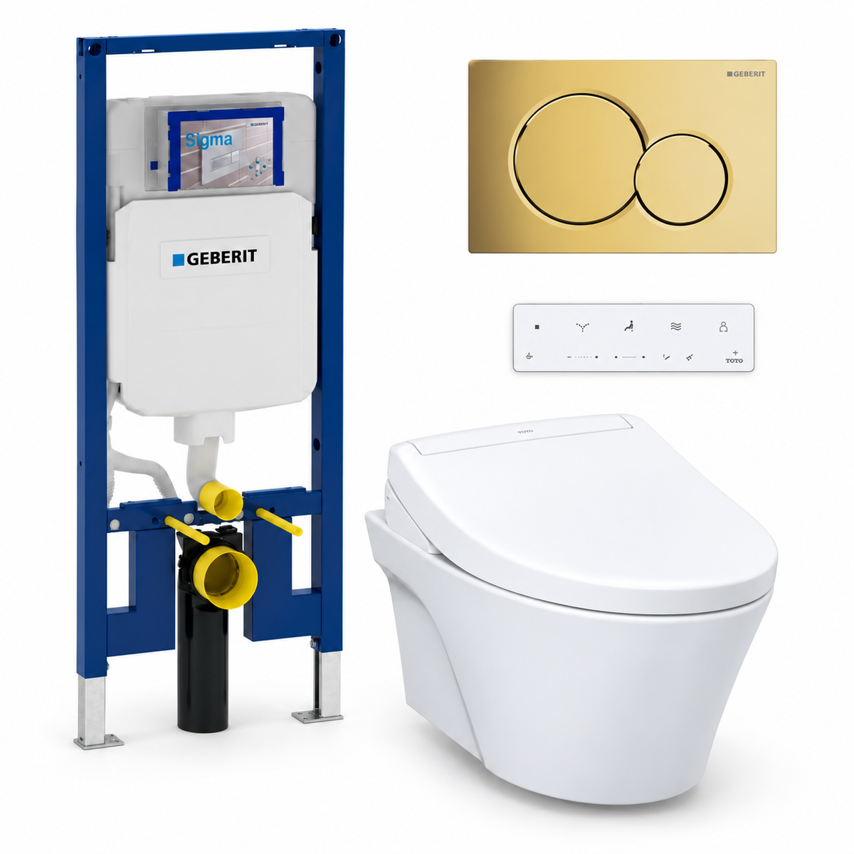 TOTO AP WASHLET and Geberit wall-hung toilet complete kit TG-AP-S5-26-115770DT5