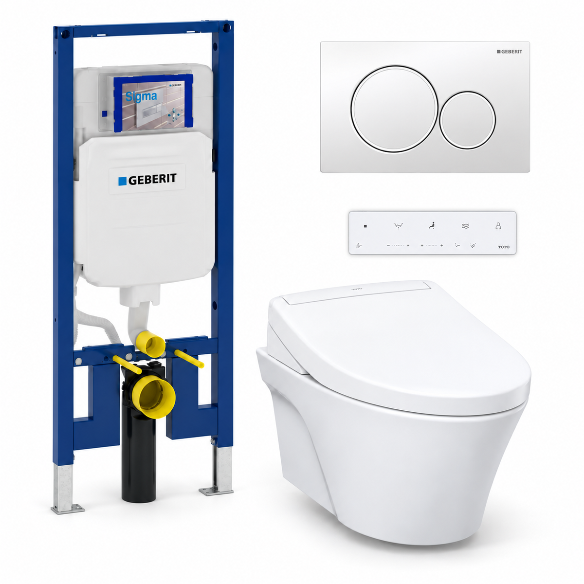TOTO AP WASHLET and Geberit wall-hung toilet complete kit TG-AP-S5-26-115882111