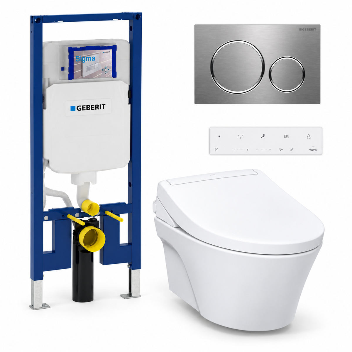 TOTO AP WASHLET and Geberit wall-hung toilet complete kit TG-AP-S5-26-115882SN1