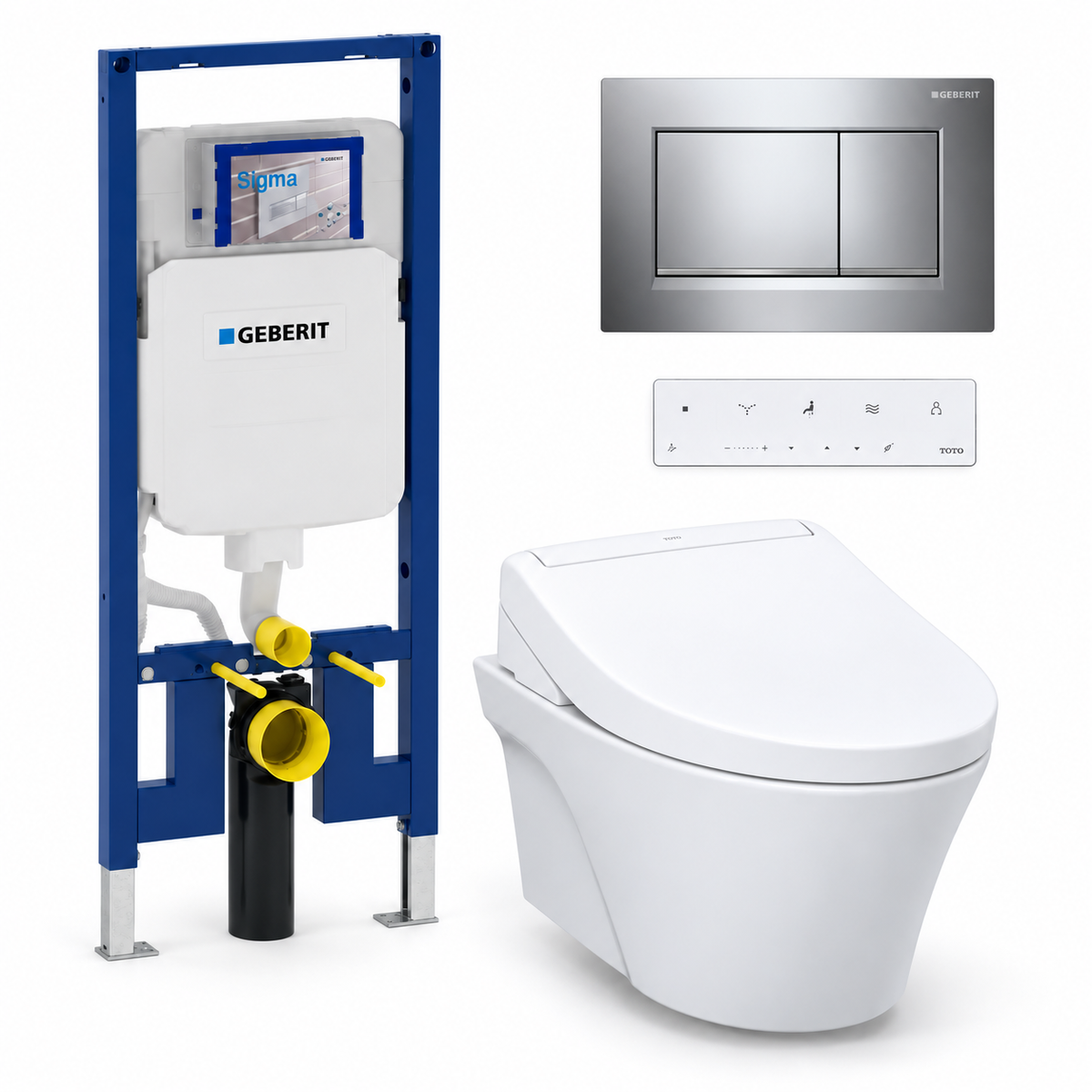 TOTO AP WASHLET and Geberit wall-hung toilet complete kit TG-AP-S5-26-115883KH1