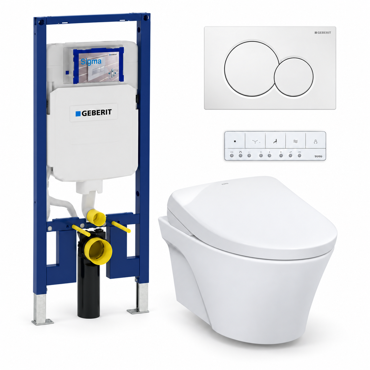 TOTO AP WASHLET and Geberit wall-hung toilet complete kit TG-AP-S7-24-115770115