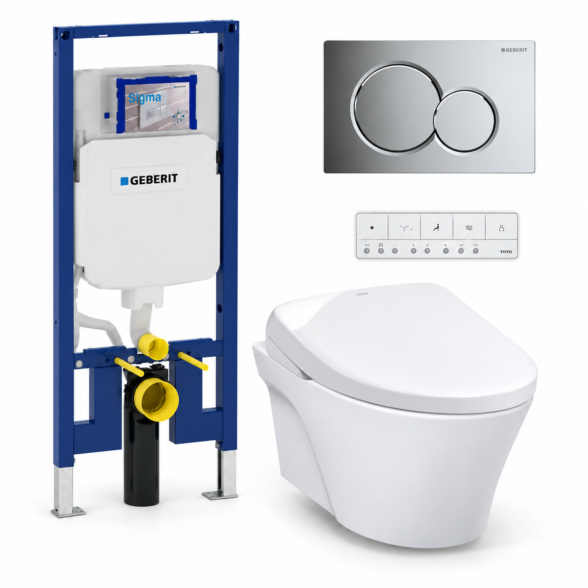 TOTO AP WASHLET and Geberit wall-hung toilet complete kit TG-AP-S7-24-115770215