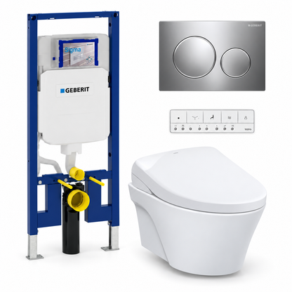 TOTO AP WASHLET and Geberit wall-hung toilet complete kit TG-AP-S7-24-115882KH1