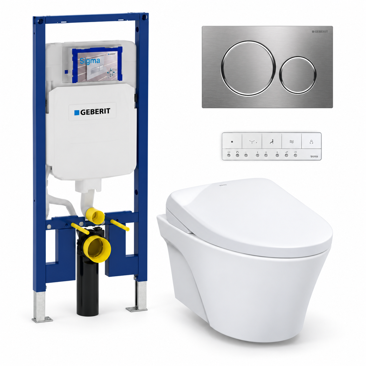 TOTO AP WASHLET and Geberit wall-hung toilet complete kit TG-AP-S7-24-115882SN1