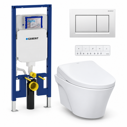 TOTO AP WASHLET and Geberit wall-hung toilet complete kit TG-AP-S7-24-115883111