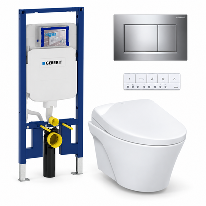 TOTO AP WASHLET and Geberit wall-hung toilet complete kit TG-AP-S7-24-115883KH1