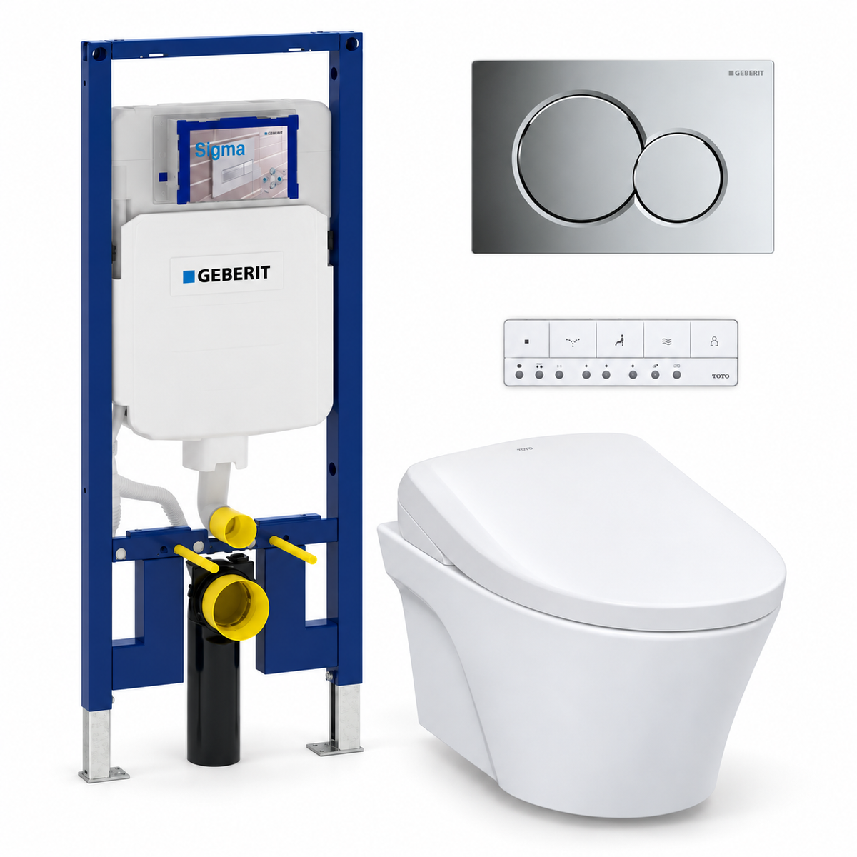 TOTO AP WASHLET and Geberit wall-hung toilet complete kit TG-AP-S7-26-115770215