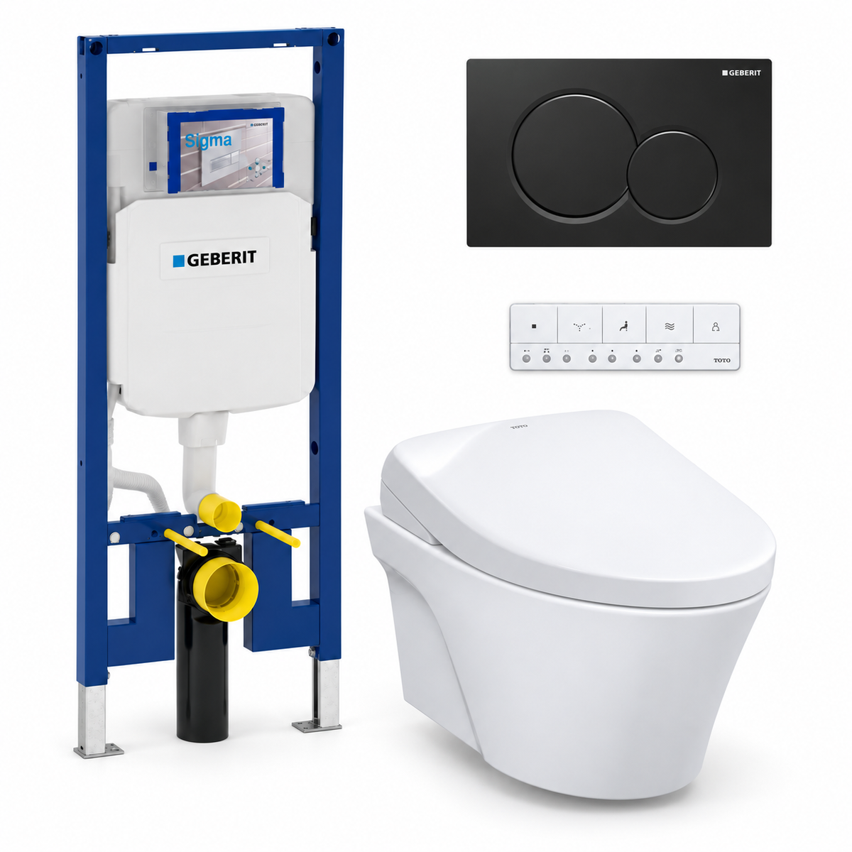 TOTO AP WASHLET and Geberit wall-hung toilet complete kit TG-AP-S7-26-115770DW5