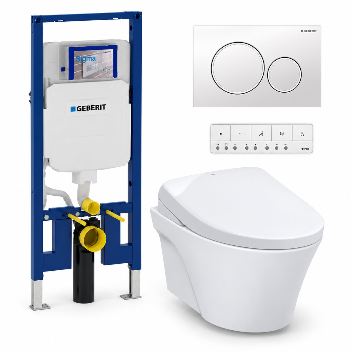 TOTO AP WASHLET and Geberit wall-hung toilet complete kit TG-AP-S7-26-115882111