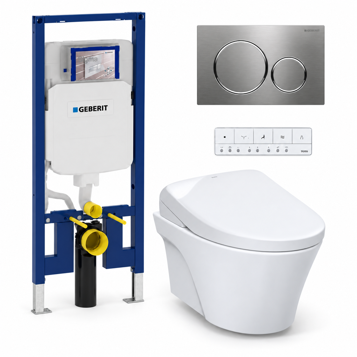 TOTO AP WASHLET and Geberit wall-hung toilet complete kit TG-AP-S7-26-115882SN1