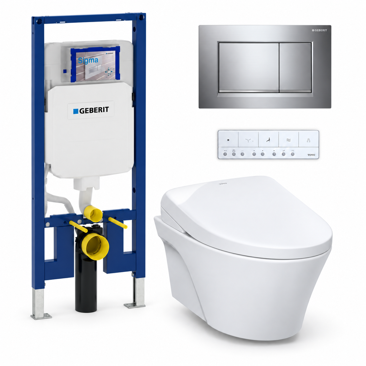 TOTO AP WASHLET and Geberit wall-hung toilet complete kit TG-AP-S7-26-115883KH1