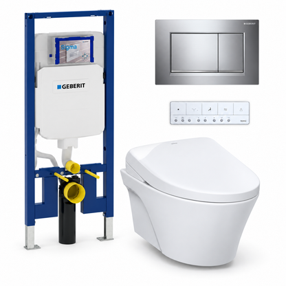 TOTO AP WASHLET and Geberit wall-hung toilet complete kit TG-AP-S7-26-115883KH1