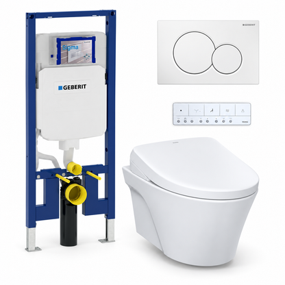 TOTO AP WASHLET and Geberit wall-hung toilet complete kit TG-AP-S7A-24-115770115