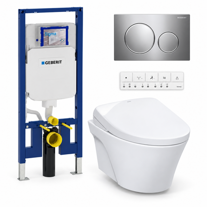 TOTO AP WASHLET and Geberit wall-hung toilet complete kit TG-AP-S7A-24-115882KH1