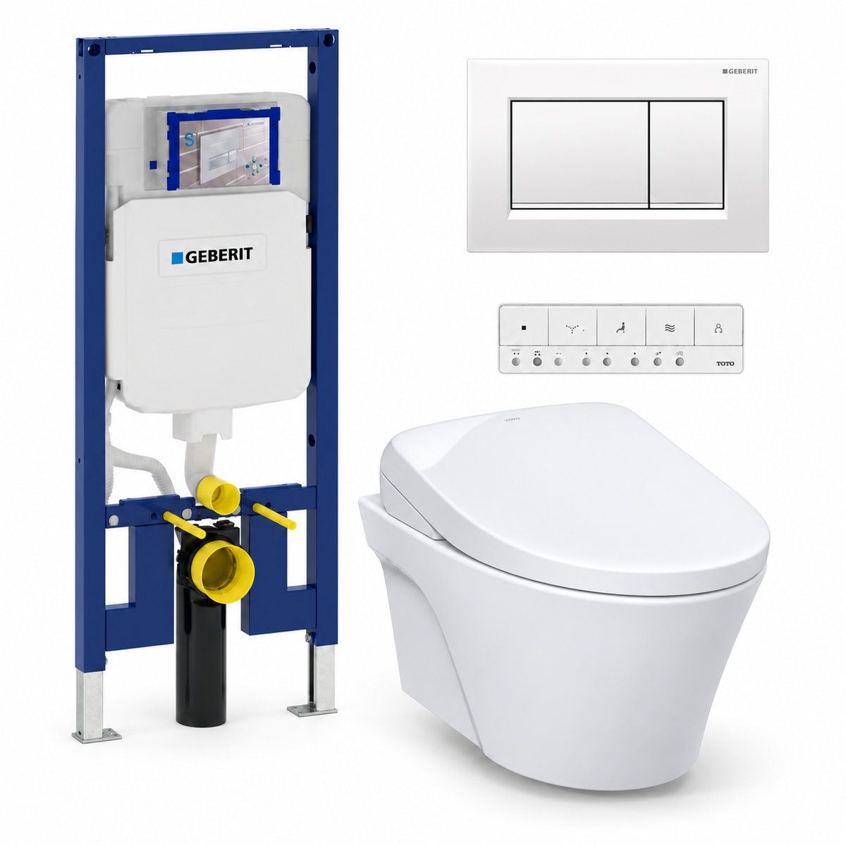 TOTO AP WASHLET and Geberit wall-hung toilet complete kit TG-AP-S7A-24-115883111