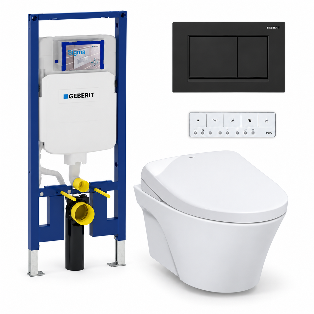 TOTO AP WASHLET and Geberit wall-hung toilet complete kit TG-AP-S7A-24-115883161