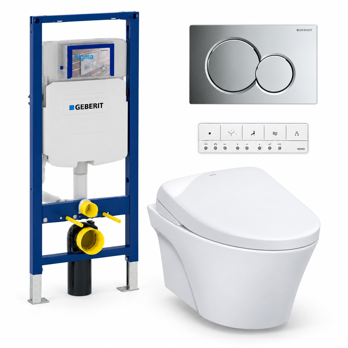 TOTO AP WASHLET and Geberit wall-hung toilet complete kit TG-AP-S7A-26-115770215