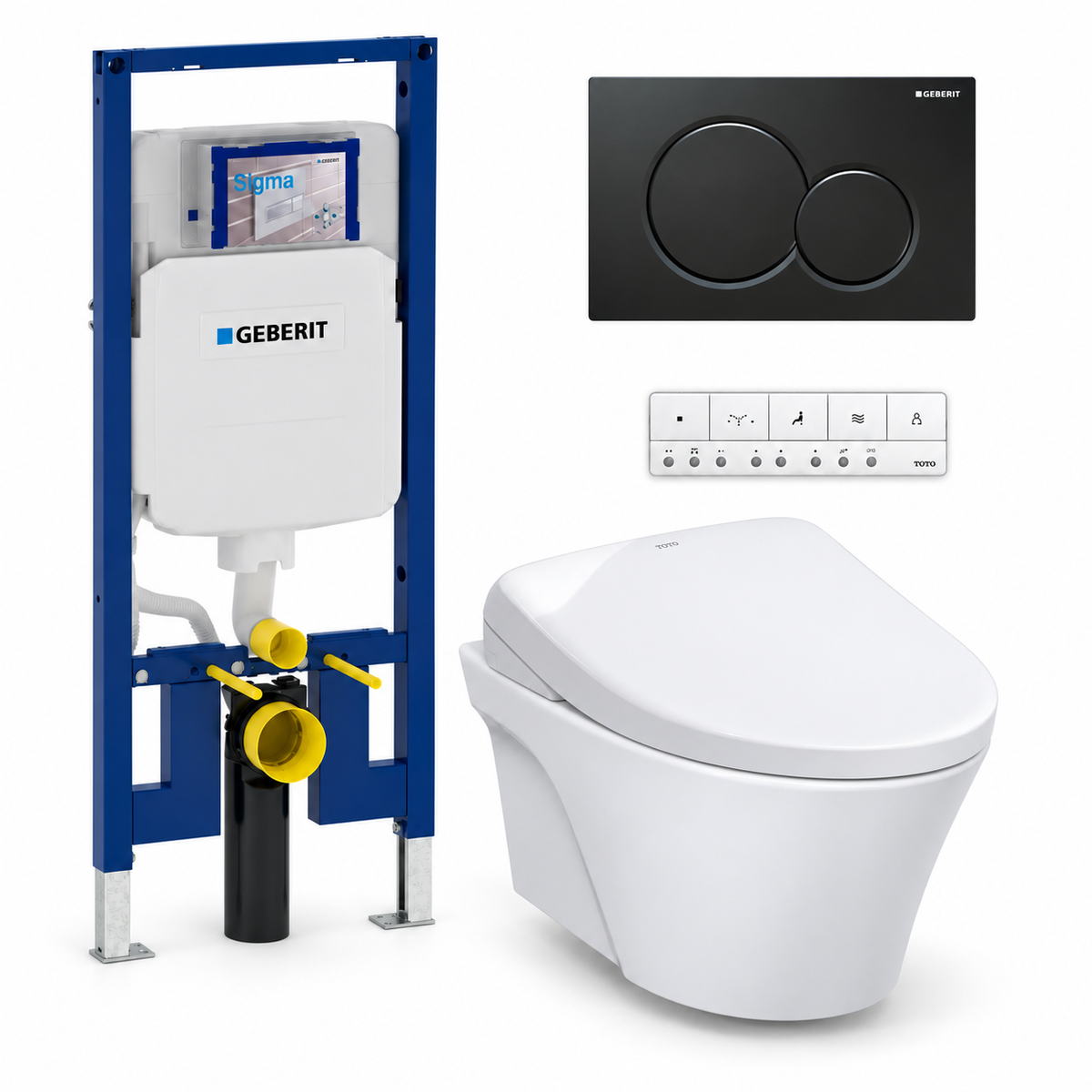 TOTO AP WASHLET and Geberit wall-hung toilet complete kit TG-AP-S7A-26-115770DW5