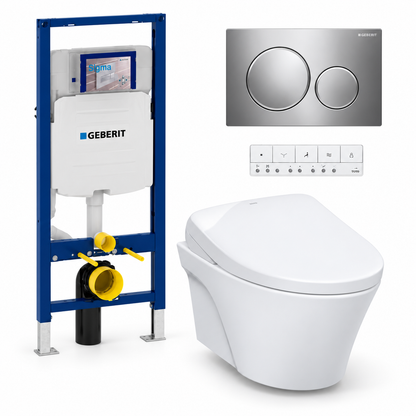 TOTO AP WASHLET and Geberit wall-hung toilet complete kit TG-AP-S7A-26-115882KH1