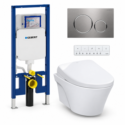 TOTO AP WASHLET and Geberit wall-hung toilet complete kit TG-AP-S7A-26-115882SN1