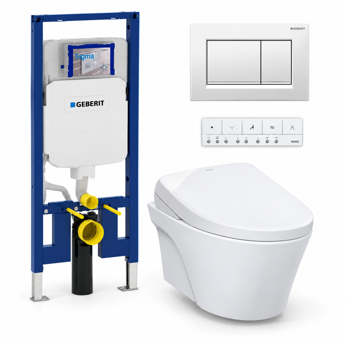 TOTO AP WASHLET and Geberit wall-hung toilet complete kit TG-AP-S7A-26-115883111