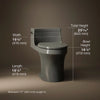 San Souci® One-piece compact elongated toilet with concealed trapway, 1.28 gpf