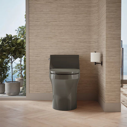 San Souci® One-piece compact elongated toilet with concealed trapway, 1.28 gpf