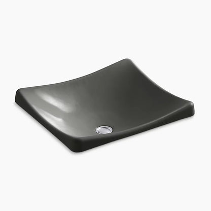 DemiLav® 18-1/4" rectangular vessel bathroom sink, no overflow