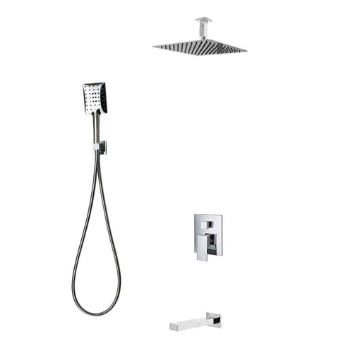 Three Way Pressure Balanced Shower System F54123-W12bz - Golzar Home