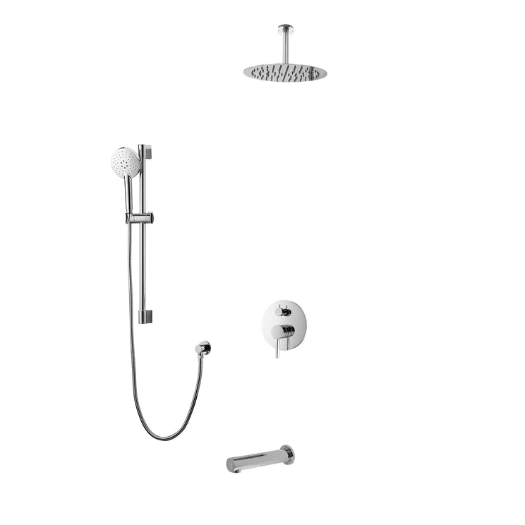 Three Way Pressure Balanced Shower System F55104 - 4C12ATS - Golzar Home
