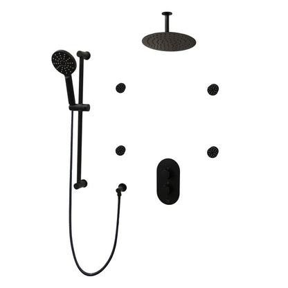 Three Way Thermostatic Shower System F57104 - W12ASB4 - Golzar Home