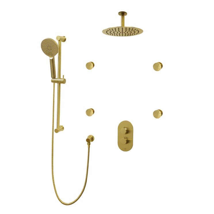 Three Way Thermostatic Shower System F57104 - W12ASB4 - Golzar Home