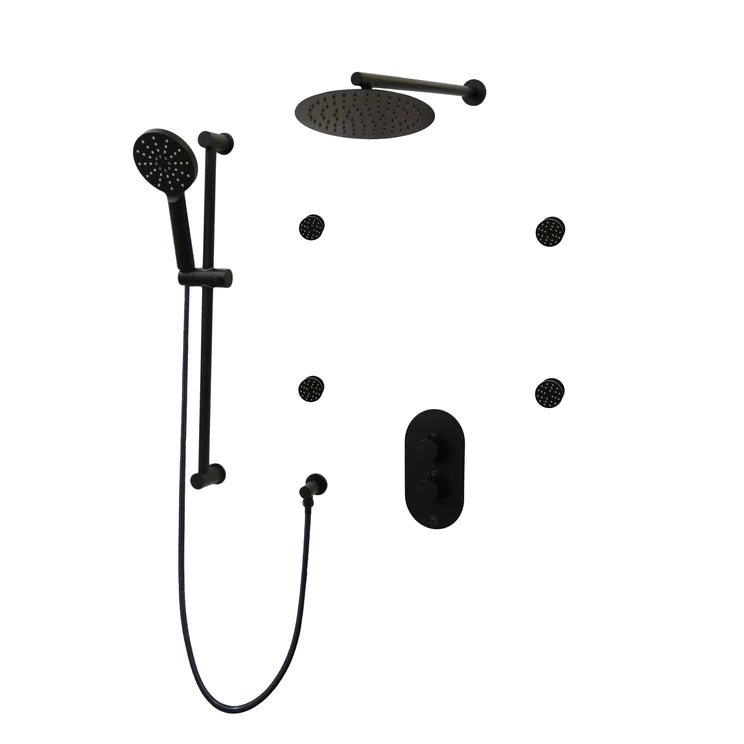 Three Way Thermostatic Shower System F57104 - W12ASB4 - Golzar Home